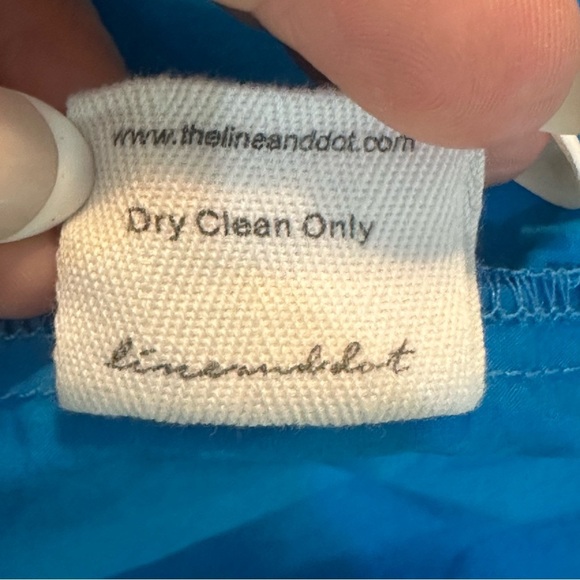 Line & Dot Blue Ruffle Mini Dress - Picture 10 of 10